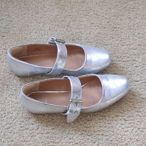 Dolce Vita Metallic Silver Mary Jane Flats